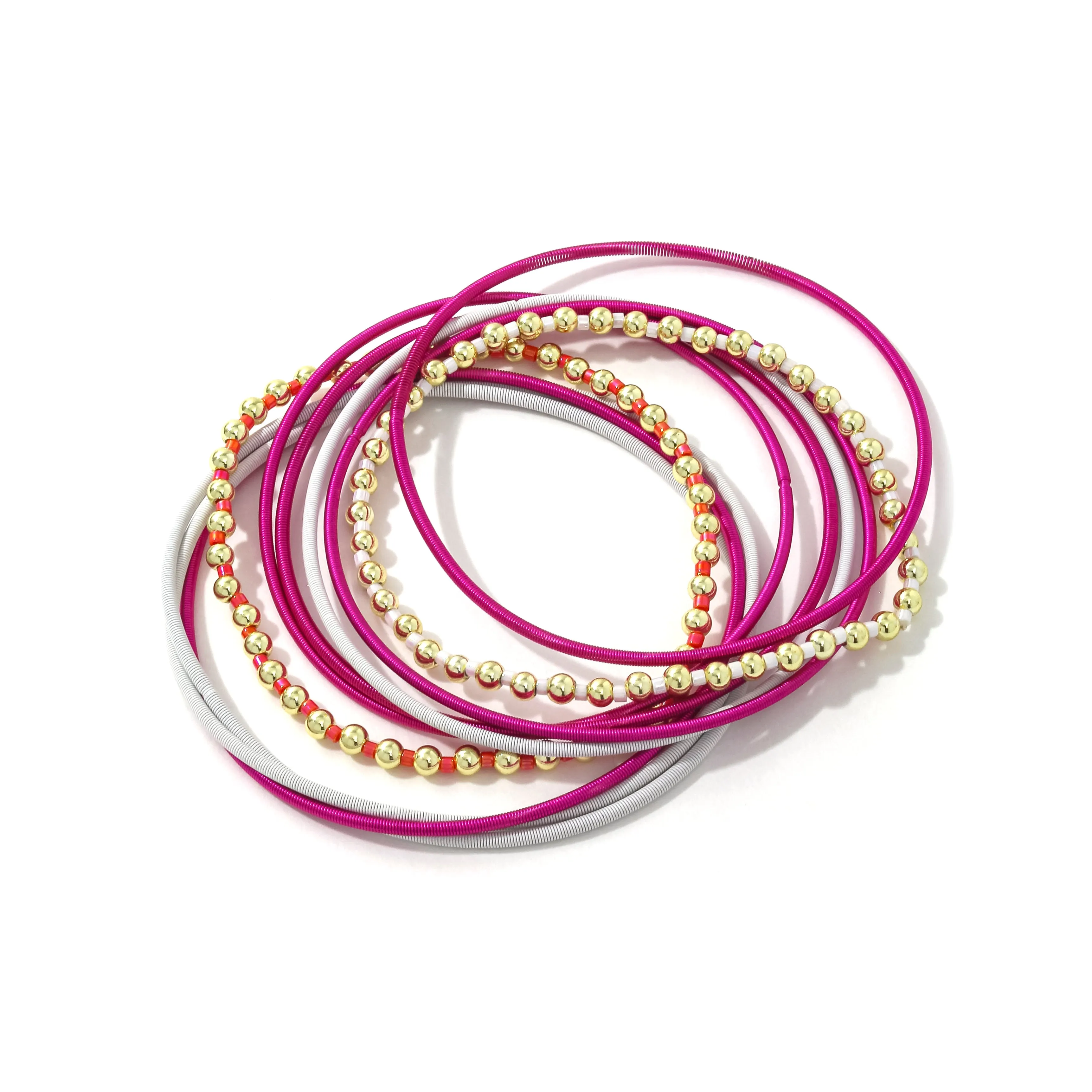 Beaded Viper Starter Stack Hot Pink