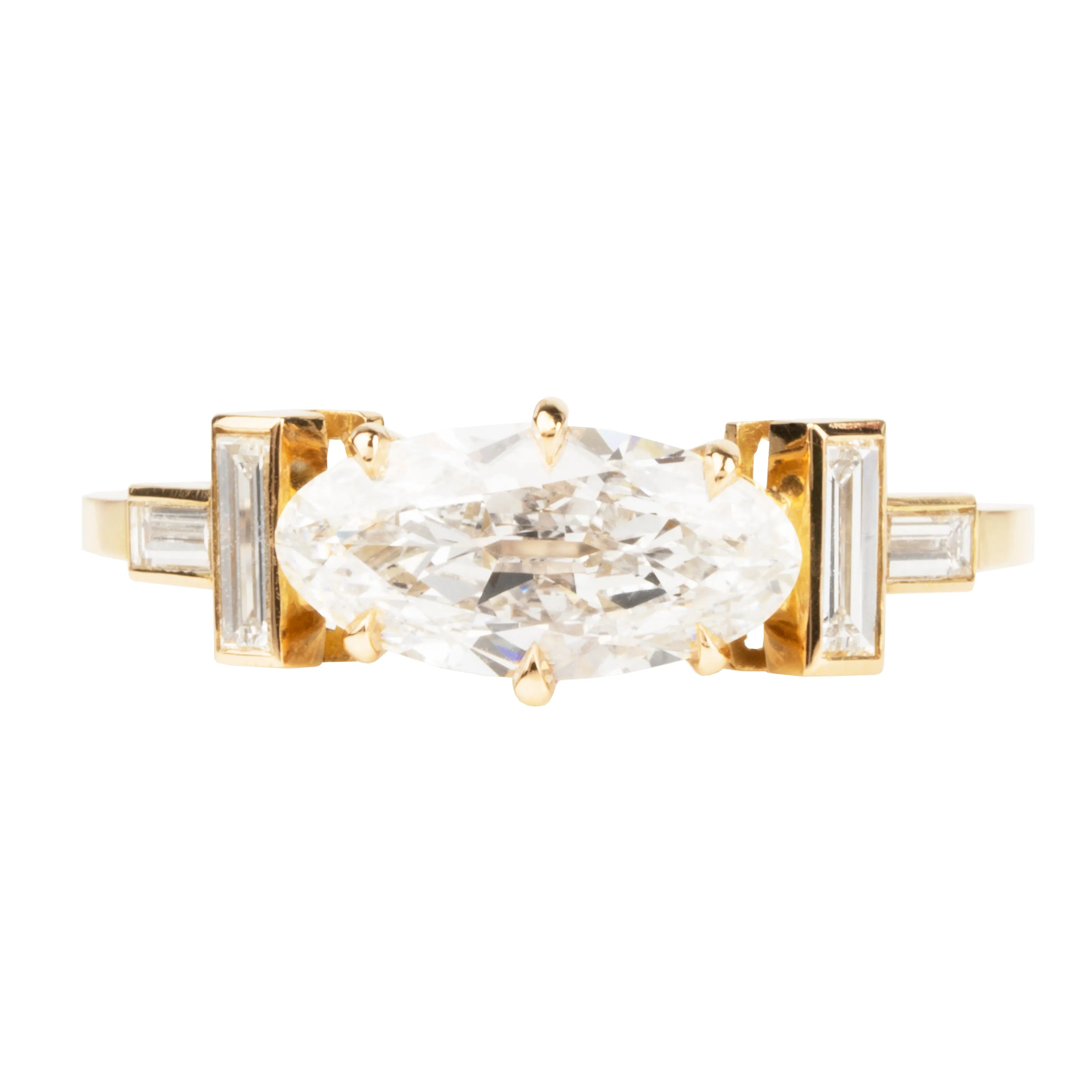 Bell & Bird Moval Diamond Ring