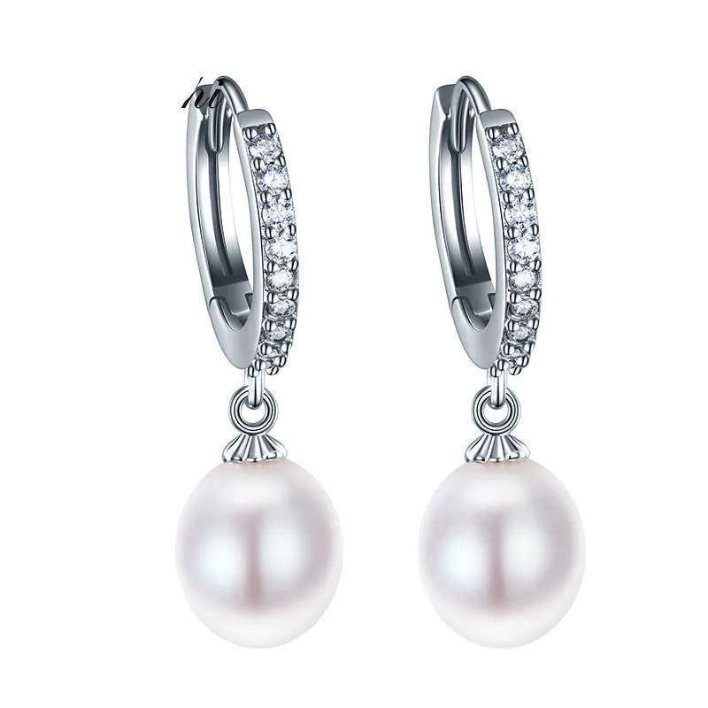 Best Quality 100% natural freshwater angel tear pearl jewelry 925 sterling silver stud earring women pendants earrings