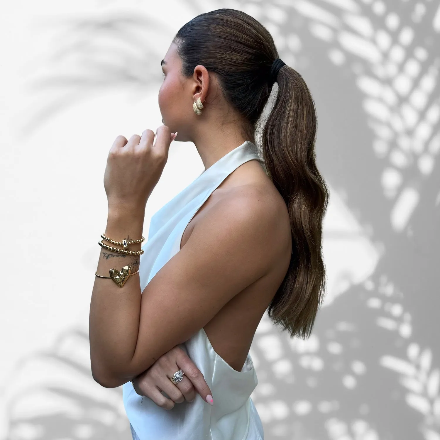 Big Love Gold Heart Cuff Bracelet