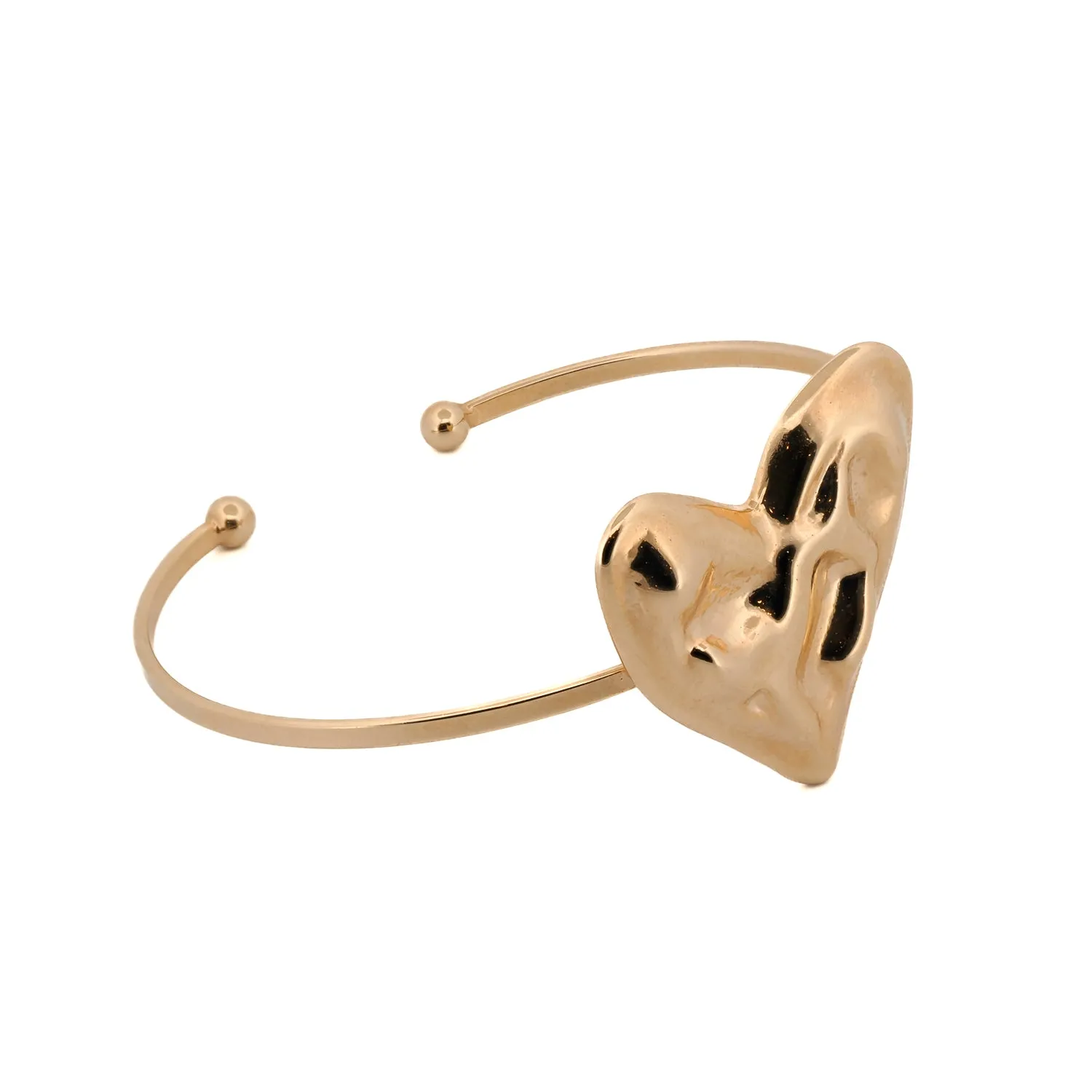 Big Love Gold Heart Cuff Bracelet