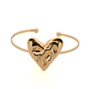 Big Love Gold Heart Cuff Bracelet
