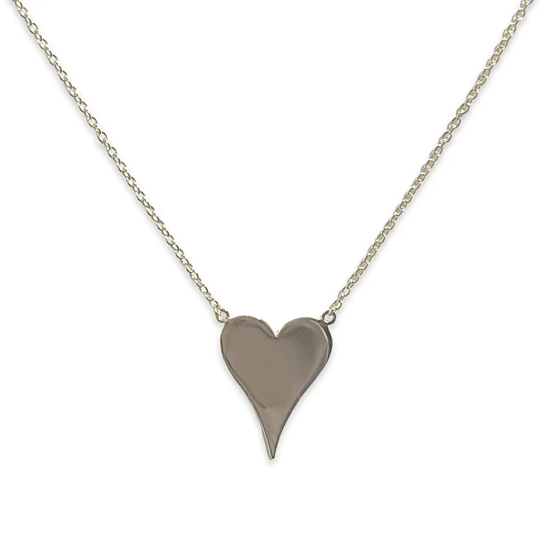Big Pointed Heart Necklace