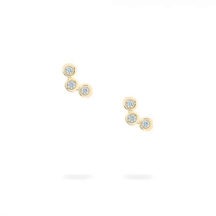 Birks 18K Yellow Gold Iconic Diamond Splash Earrings