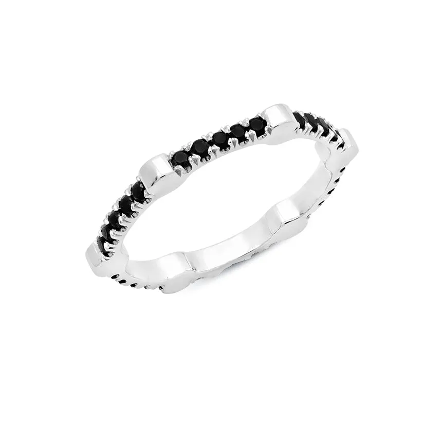 Black Diamond Gear Band | White Gold