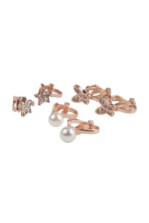 Boutique Dazzle Clip On Earrings, Star, Pearl and Butterfly