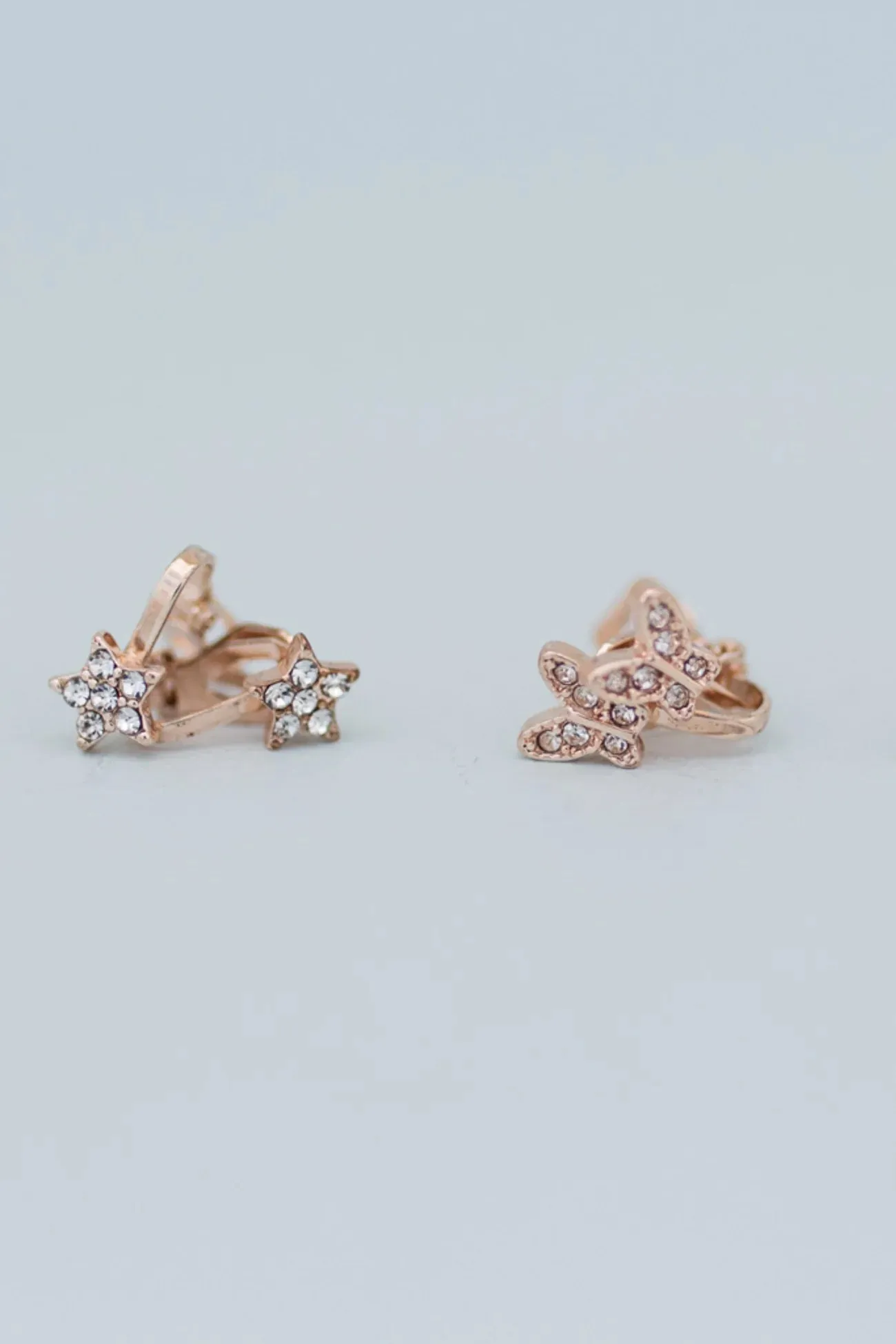 Boutique Dazzle Clip On Earrings, Star, Pearl and Butterfly