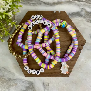 Bracelet - Clay   Bead - Easter Pastel Mix