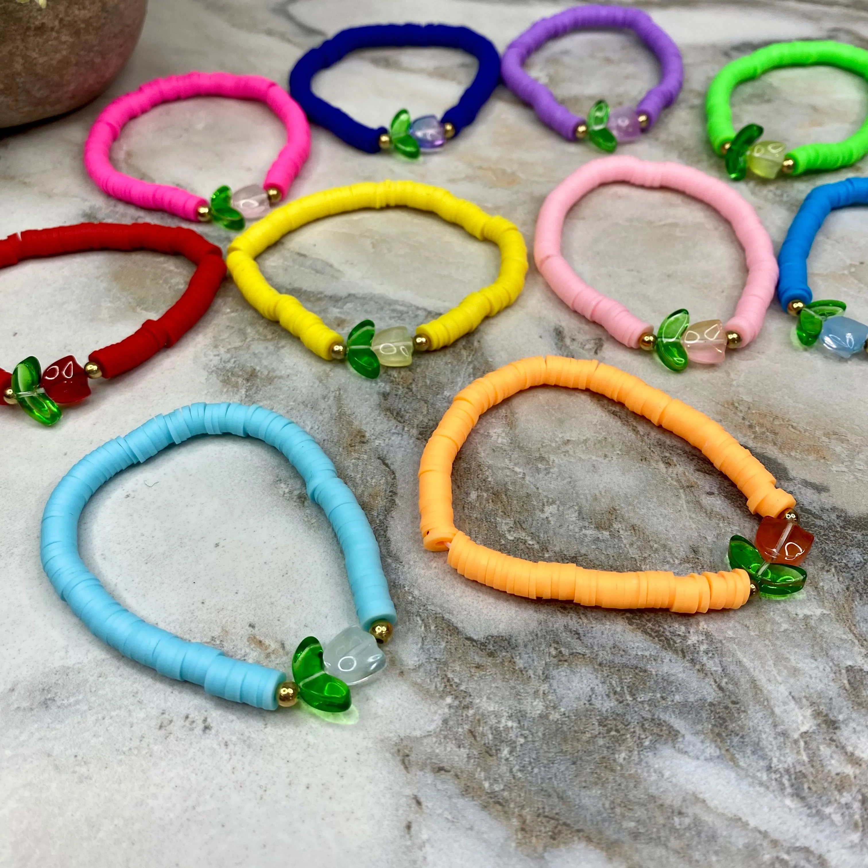 Bracelet - Clay   Bead - Flower