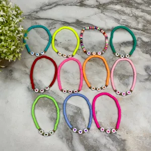 Bracelet - Clay   Bead - Hearts