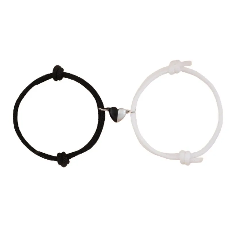 Bracelet couple aimanté cœur
