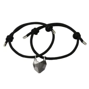 Bracelet couple aimanté cœur