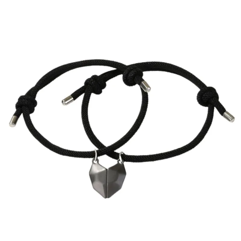 Bracelet couple aimanté cœur