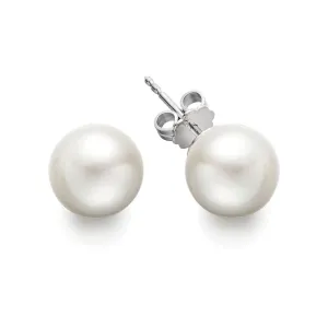 Bremer Jewelry 7.5-8.0mm Akoya Cultured Pearl Stud Earrings in 14K White Gold