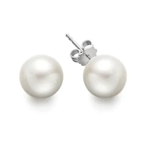 Bremer Jewelry 8.0-8.5mm Akoya Cultured Pearl Stud Earrings in 14K White Gold