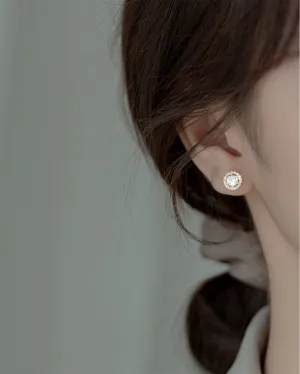 Brigitte Round Diamond Stud Earrings