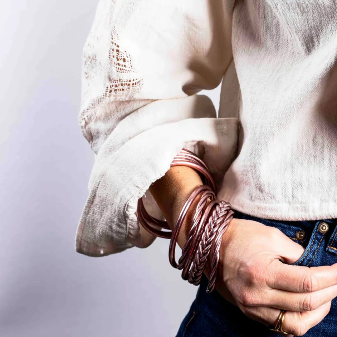 Buddhist Bracelet Braid / Rose