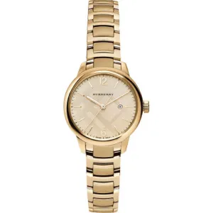 Burberry Gold Stainless Steel Gold Dial Quartz Watch for Ladies - BU10109