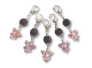 Butterfly B1 - #055 Set of 5 Stitch Markers