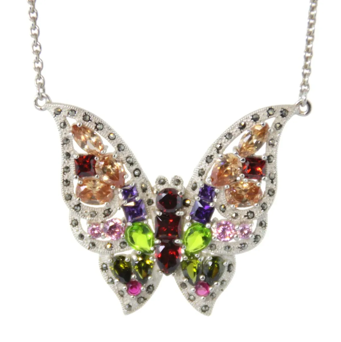 Butterfly Necklace, Sterling Silver