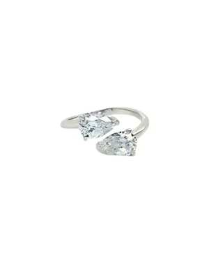 Bypass Pear Lab Diamond Ring