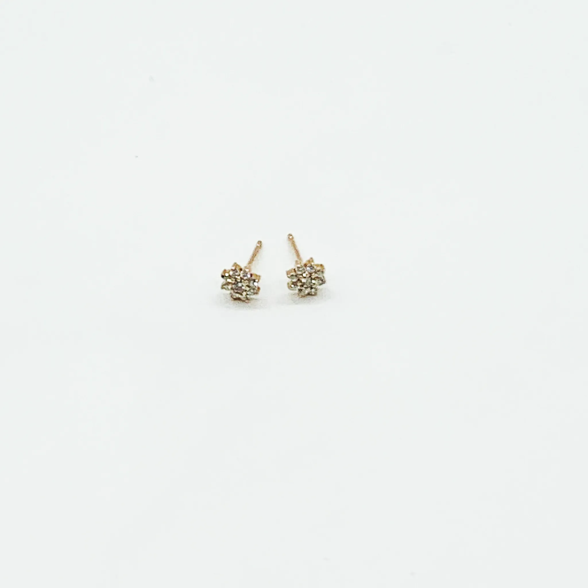 CA 18 Karat Rose Gold and Diamond " Tanzania Violet" Stud Earrings