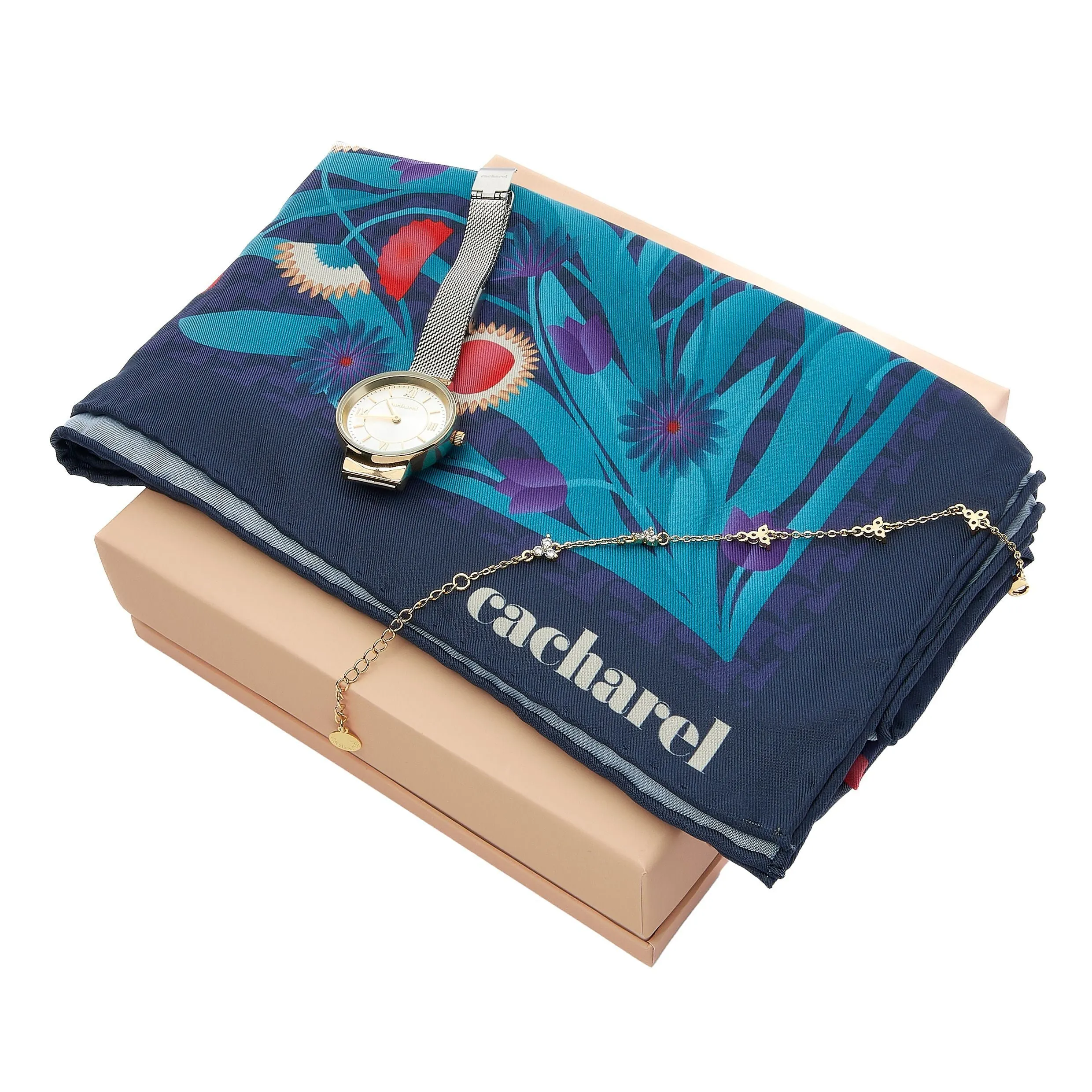 CACHAREL CPBLN492C - Set Cacharel (watch, bracelet & scarf)