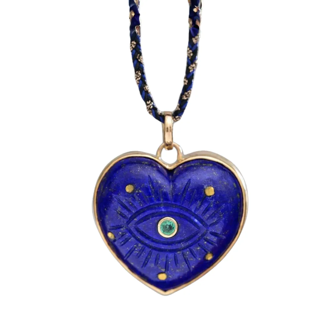 Carved Lapis Heart