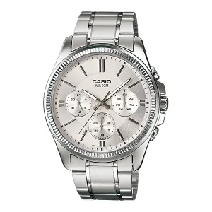 Casio Silver Stainless Steel Silver Dial Quartz Watch for Gents - MTP-1375-7AVDF