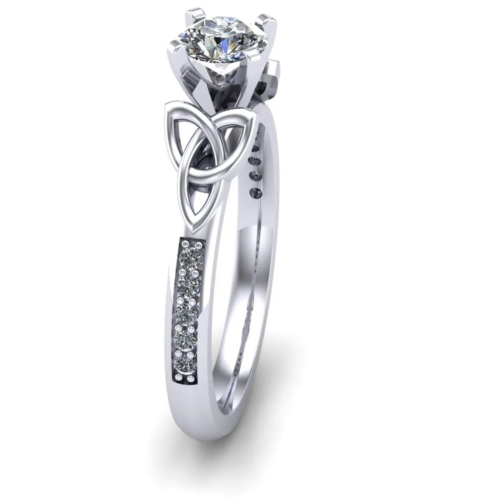 Celtic Engagement Ring AYLIN-1-WHITE-ROUND