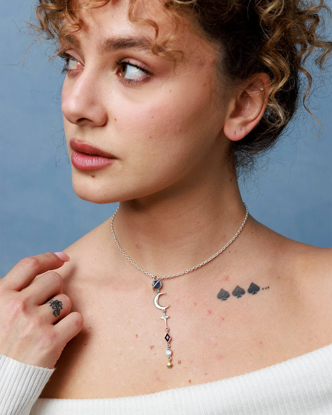 Chakra Celestial Necklace with Gemstones