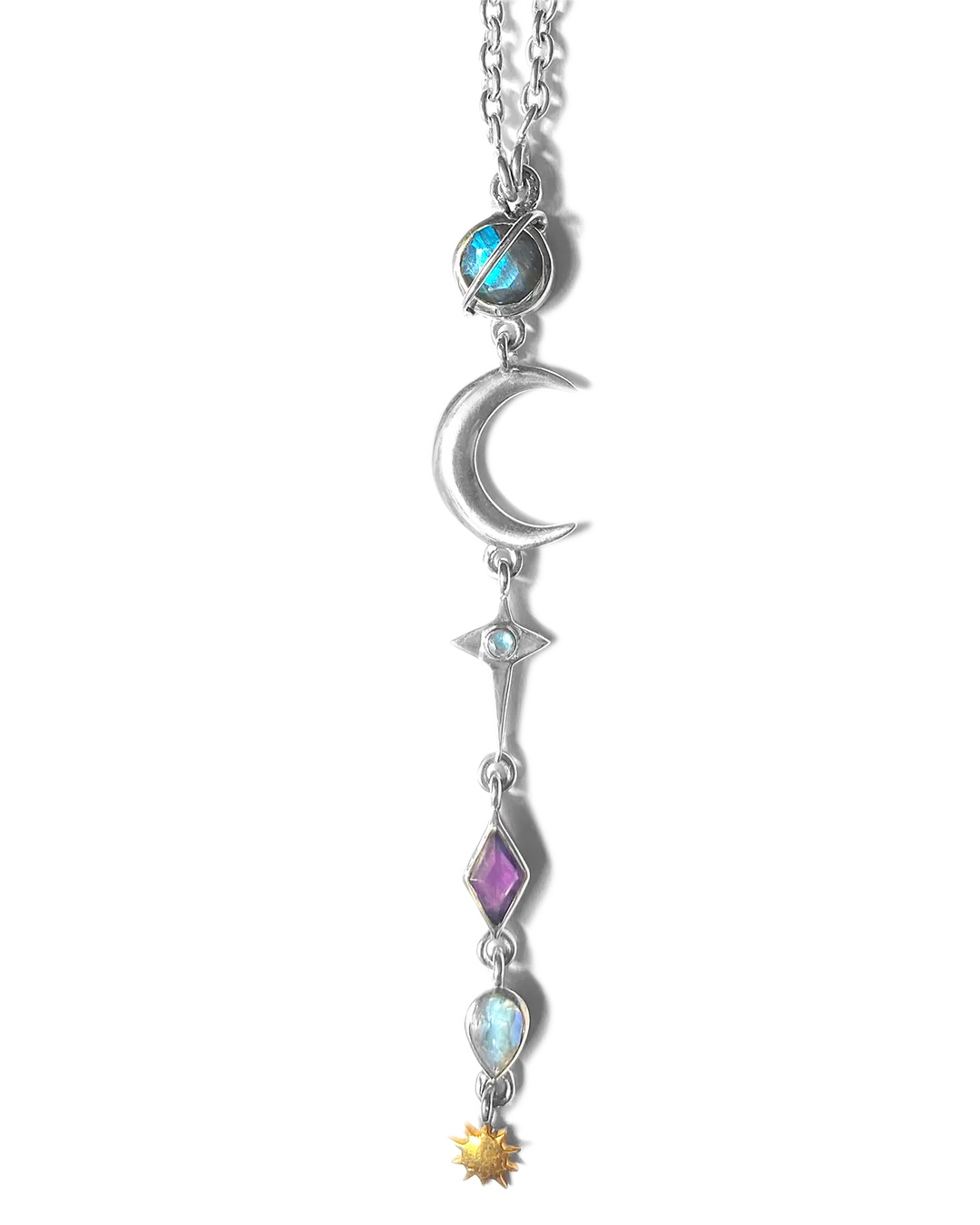 Chakra Celestial Necklace with Gemstones