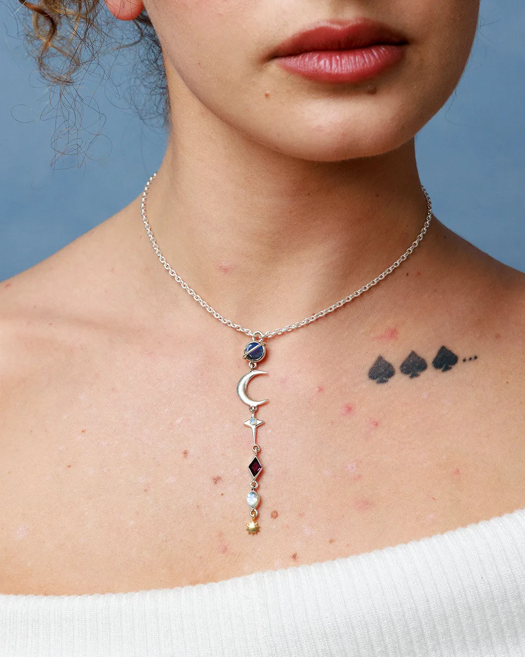 Chakra Celestial Necklace with Gemstones