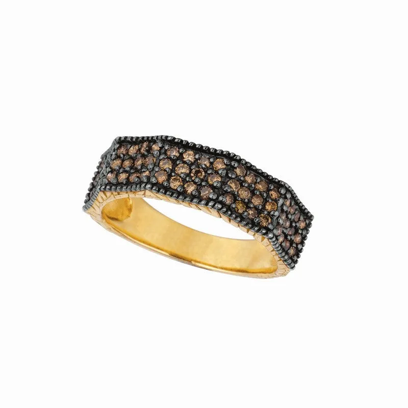 CHAMPAGNE DIAMOND RING 14K GOLD (0.6 CTW)