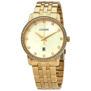 Citizen Gold Crystal Dial Yellow Gold-tone Ladies Watch BI5032-56P