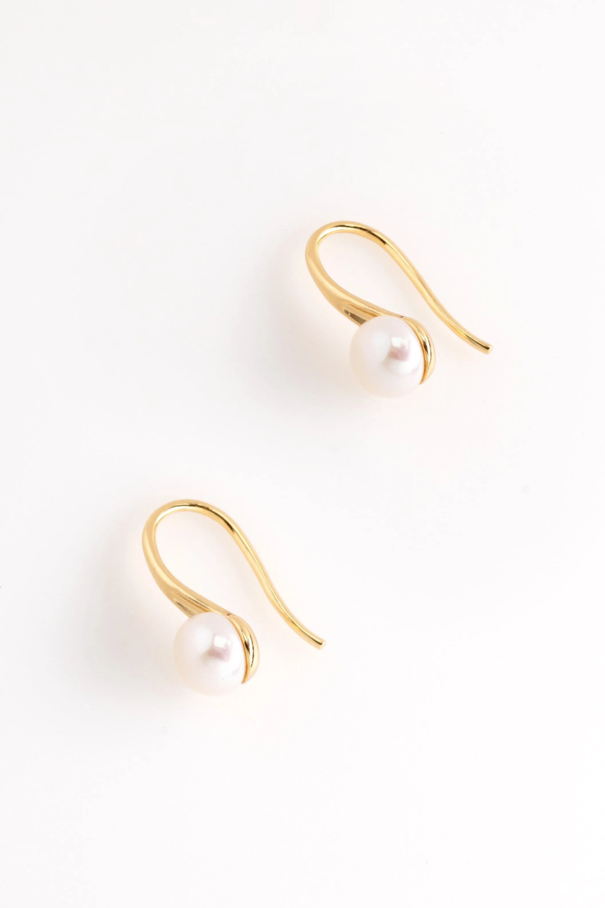 Classic Pearl U Hook Earrings