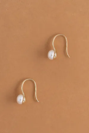 Classic Pearl U Hook Earrings