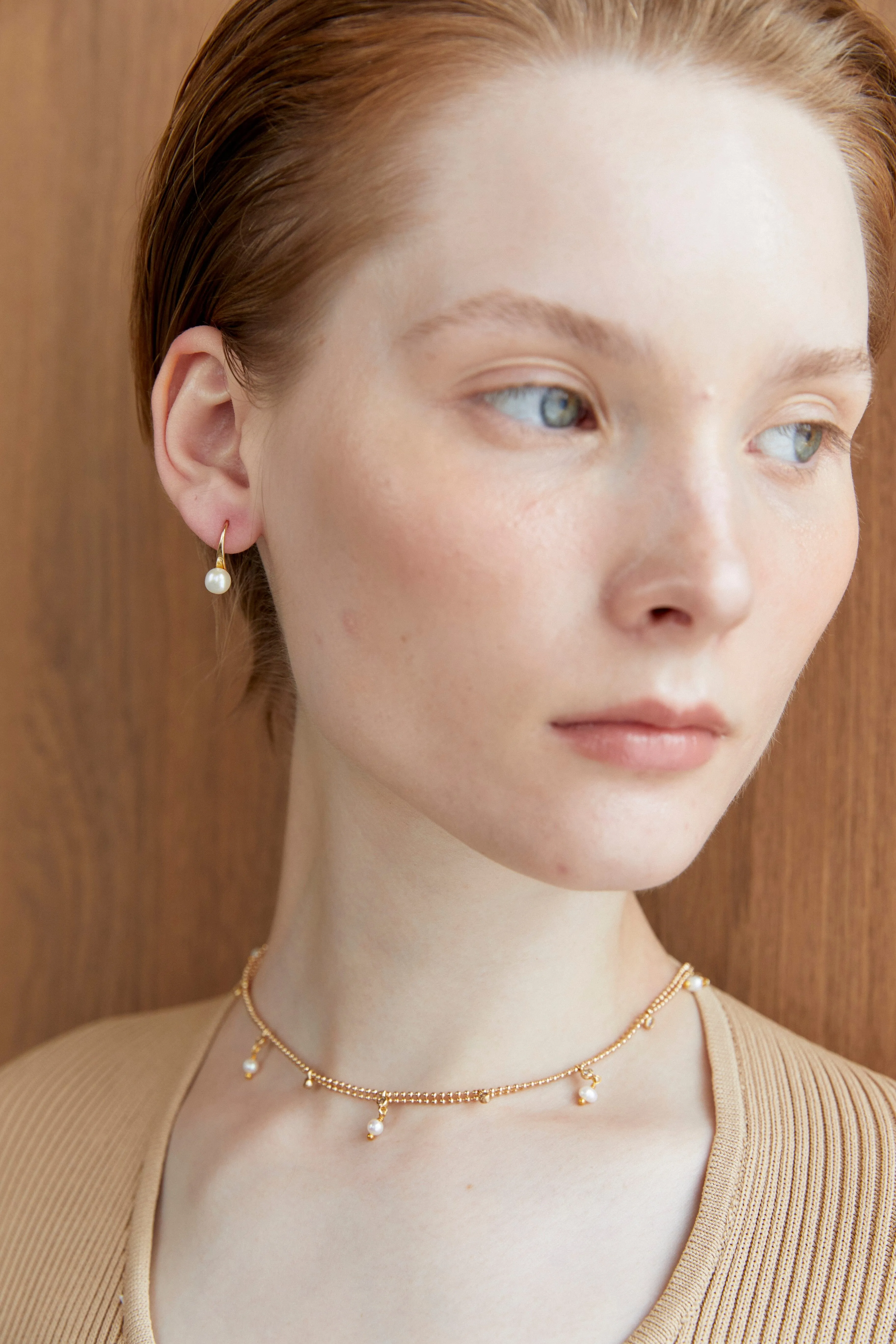 Classic Pearl U Hook Earrings