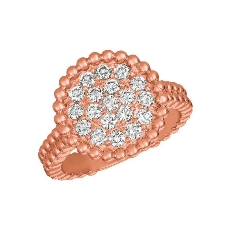 CLUSTER DISC DIAMOND RING 14K GOLD (0.75 CTW)