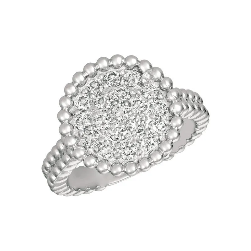CLUSTER DISC DIAMOND RING 14K GOLD (0.75 CTW)