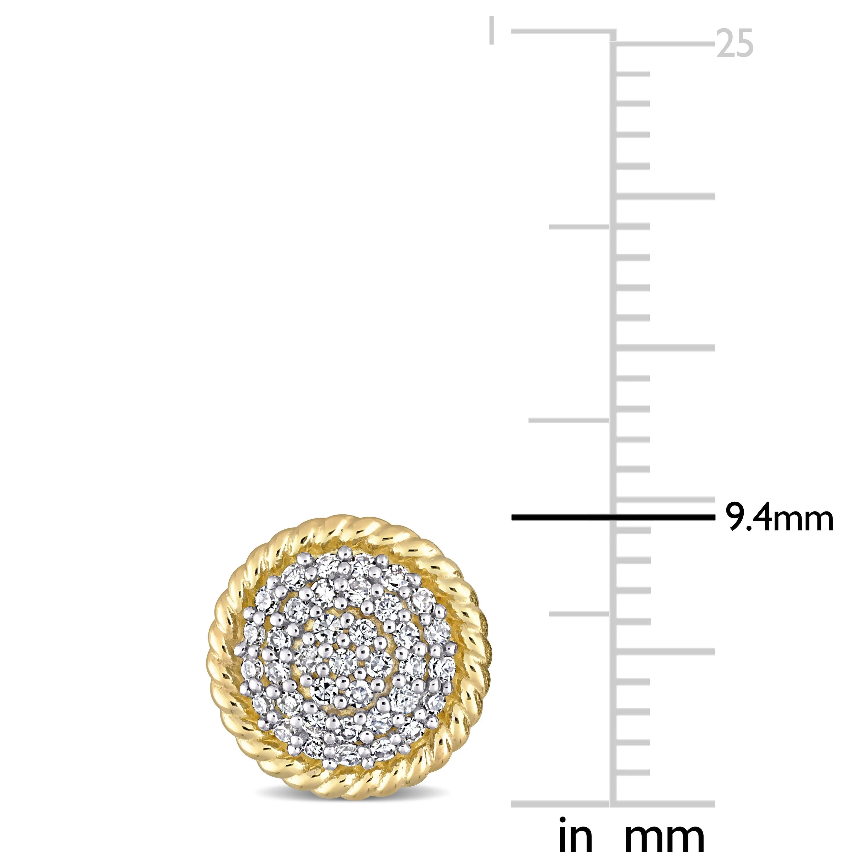 Cluster Halo Stud 10K Gold with Diamonds