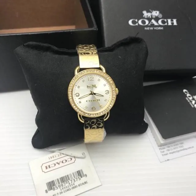 Coach Delancey Silver Dial Gold-Tone Ladies Watch 14502354