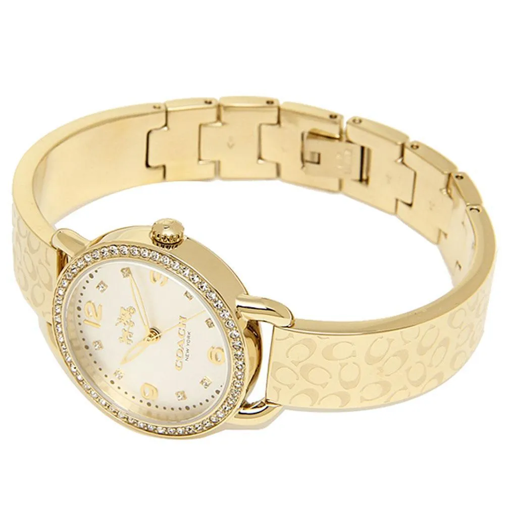 Coach Delancey Silver Dial Gold-Tone Ladies Watch 14502354