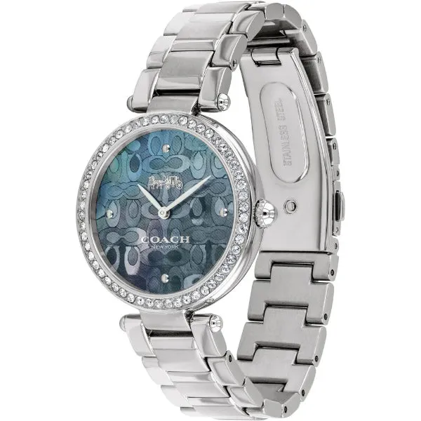 Coach Park Silver Stainless Steel Mother Of Pearl Dial Quartz Watch for Ladies - 14503224
