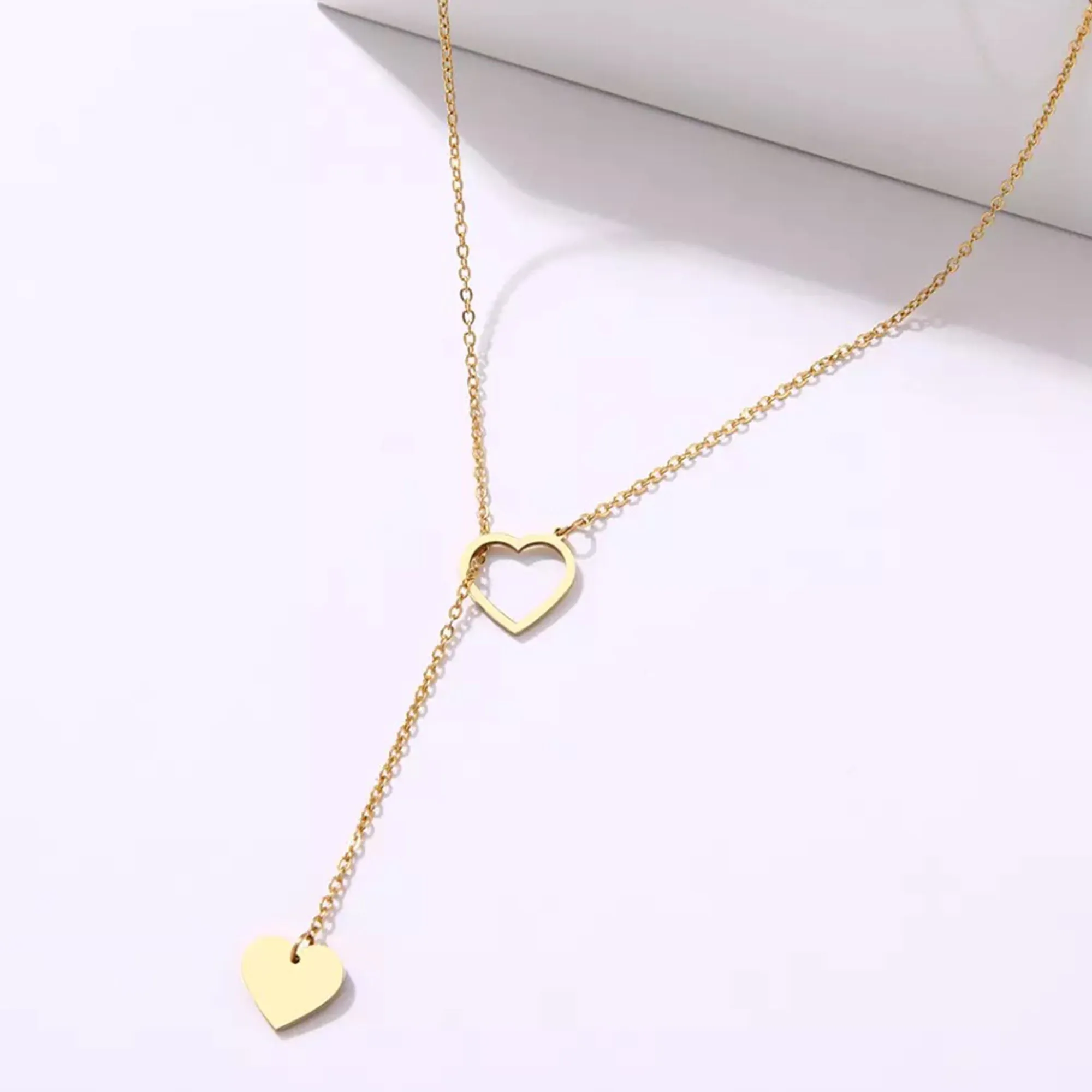 Combo Of 2 Y-Shaped Drop Heart and Star Pendant