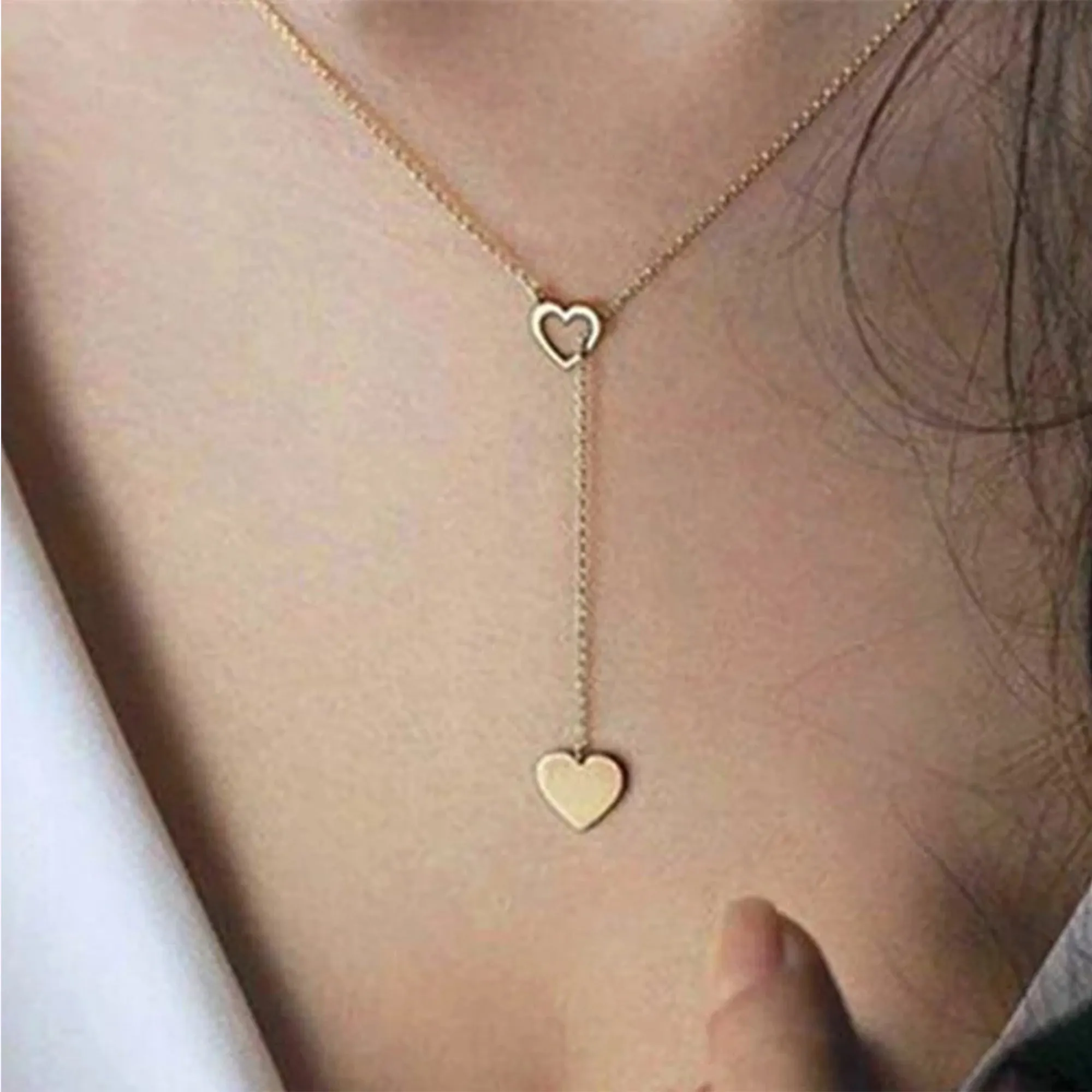 Combo Of 2 Y-Shaped Drop Heart and Star Pendant