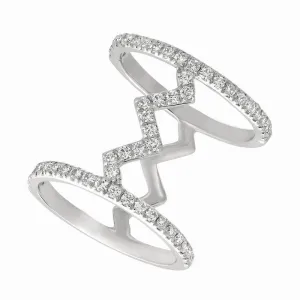 CONNECTED ZIG-ZAG DIAMOND RING 14K GOLD (0.83 CTW)