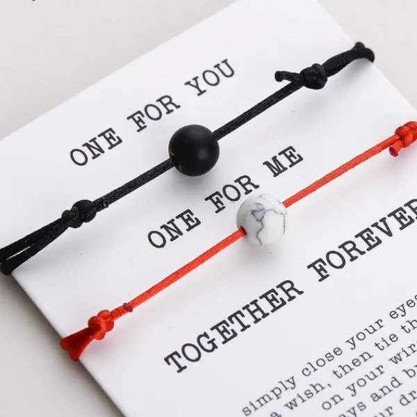 Couple Lucky Together Forever Wish Bracelet Set