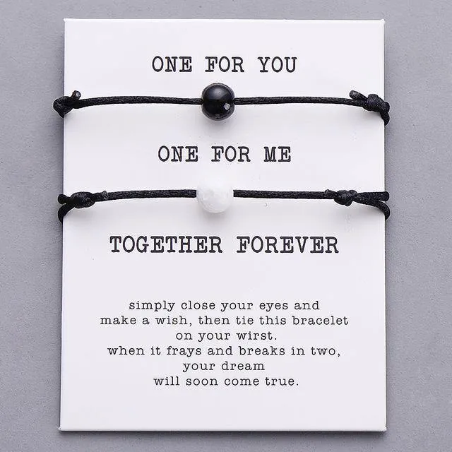 Couple Lucky Together Forever Wish Bracelet Set