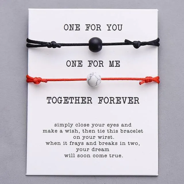 Couple Lucky Together Forever Wish Bracelet Set